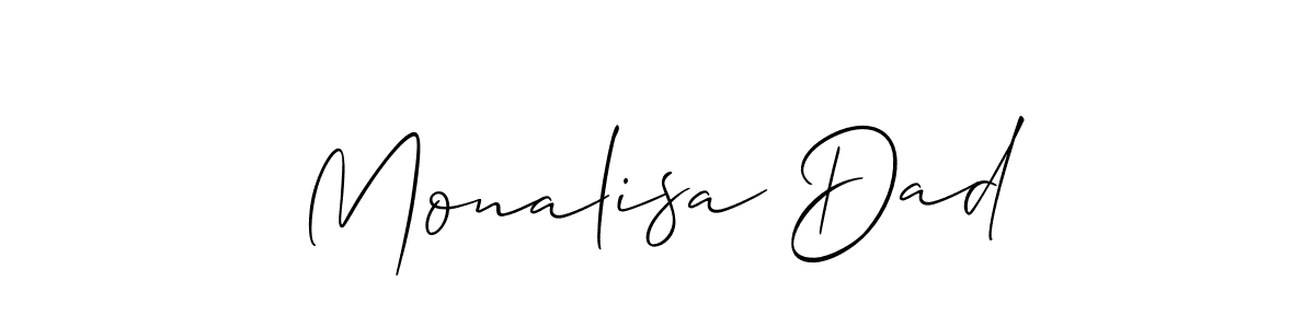 Monalisa Dad stylish signature style. Best Handwritten Sign (Allison_Script) for my name. Handwritten Signature Collection Ideas for my name Monalisa Dad. Monalisa Dad signature style 2 images and pictures png