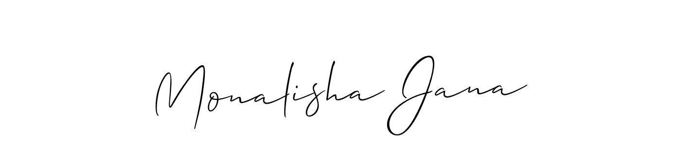 It looks lik you need a new signature style for name Monalisha Jana. Design unique handwritten (Allison_Script) signature with our free signature maker in just a few clicks. Monalisha Jana signature style 2 images and pictures png