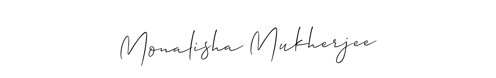 Design your own signature with our free online signature maker. With this signature software, you can create a handwritten (Allison_Script) signature for name Monalisha Mukherjee. Monalisha Mukherjee signature style 2 images and pictures png