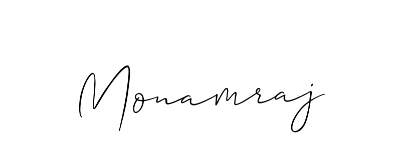 Also You can easily find your signature by using the search form. We will create Monamraj name handwritten signature images for you free of cost using Allison_Script sign style. Monamraj signature style 2 images and pictures png