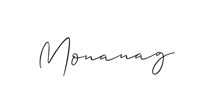 It looks lik you need a new signature style for name Monanag. Design unique handwritten (Allison_Script) signature with our free signature maker in just a few clicks. Monanag signature style 2 images and pictures png