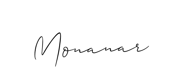 if you are searching for the best signature style for your name Monanar. so please give up your signature search. here we have designed multiple signature styles  using Allison_Script. Monanar signature style 2 images and pictures png