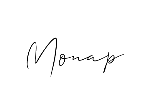 How to make Monap signature? Allison_Script is a professional autograph style. Create handwritten signature for Monap name. Monap signature style 2 images and pictures png