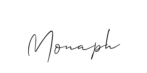 Create a beautiful signature design for name Monaph. With this signature (Allison_Script) fonts, you can make a handwritten signature for free. Monaph signature style 2 images and pictures png