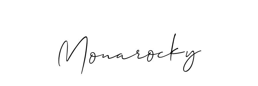 Make a beautiful signature design for name Monarocky. With this signature (Allison_Script) style, you can create a handwritten signature for free. Monarocky signature style 2 images and pictures png