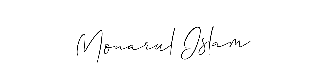 Allison_Script is a professional signature style that is perfect for those who want to add a touch of class to their signature. It is also a great choice for those who want to make their signature more unique. Get Monarul Islam name to fancy signature for free. Monarul Islam signature style 2 images and pictures png