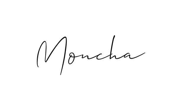 Create a beautiful signature design for name Moncha. With this signature (Allison_Script) fonts, you can make a handwritten signature for free. Moncha signature style 2 images and pictures png