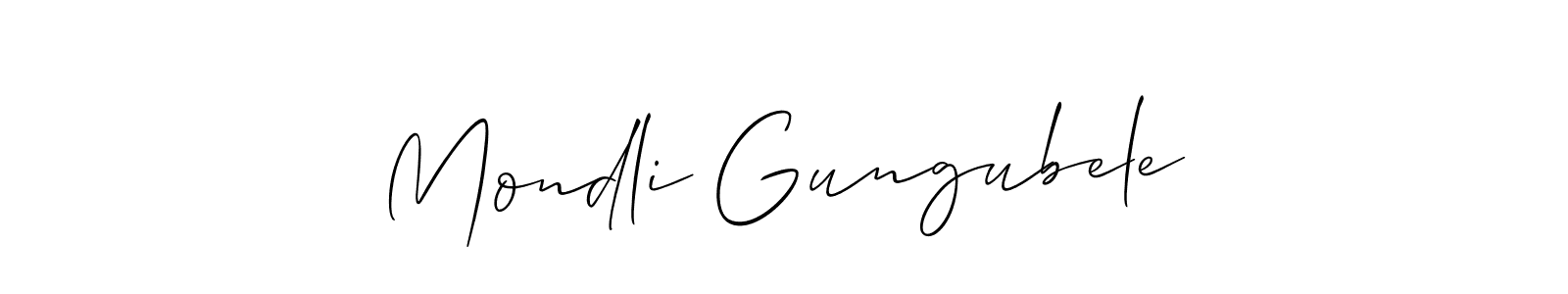 How to make Mondli Gungubele signature? Allison_Script is a professional autograph style. Create handwritten signature for Mondli Gungubele name. Mondli Gungubele signature style 2 images and pictures png