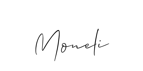 Allison_Script is a professional signature style that is perfect for those who want to add a touch of class to their signature. It is also a great choice for those who want to make their signature more unique. Get Moneli name to fancy signature for free. Moneli signature style 2 images and pictures png