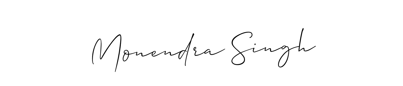 Design your own signature with our free online signature maker. With this signature software, you can create a handwritten (Allison_Script) signature for name Monendra Singh. Monendra Singh signature style 2 images and pictures png