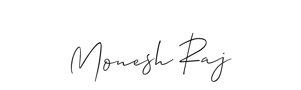 Also we have Monesh Raj name is the best signature style. Create professional handwritten signature collection using Allison_Script autograph style. Monesh Raj signature style 2 images and pictures png