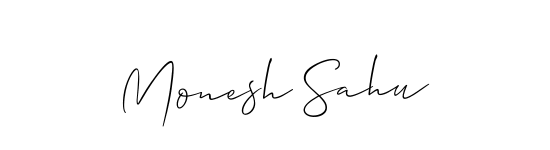 It looks lik you need a new signature style for name Monesh Sahu. Design unique handwritten (Allison_Script) signature with our free signature maker in just a few clicks. Monesh Sahu signature style 2 images and pictures png