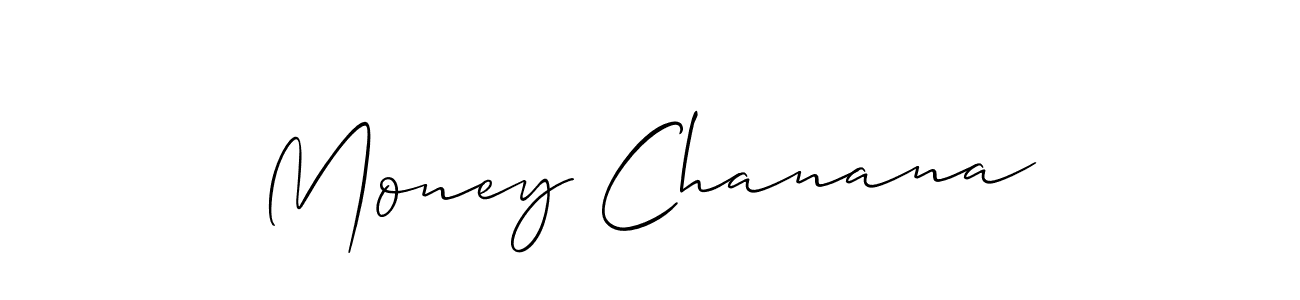 It looks lik you need a new signature style for name Money Chanana. Design unique handwritten (Allison_Script) signature with our free signature maker in just a few clicks. Money Chanana signature style 2 images and pictures png