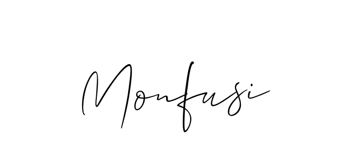Monfusi stylish signature style. Best Handwritten Sign (Allison_Script) for my name. Handwritten Signature Collection Ideas for my name Monfusi. Monfusi signature style 2 images and pictures png