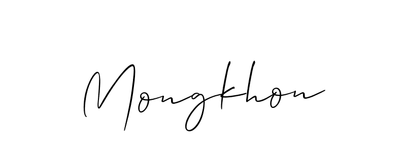 Make a short Mongkhon signature style. Manage your documents anywhere anytime using Allison_Script. Create and add eSignatures, submit forms, share and send files easily. Mongkhon signature style 2 images and pictures png