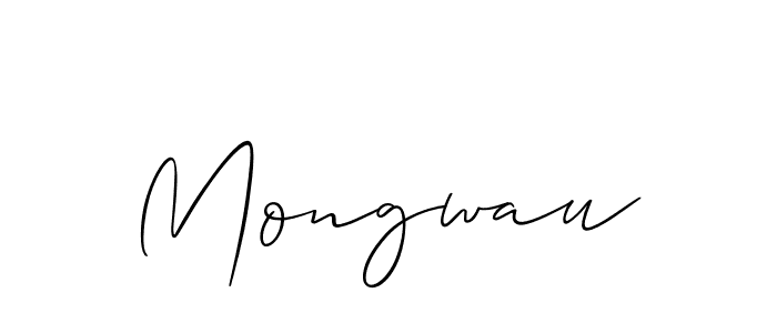 Create a beautiful signature design for name Mongwau. With this signature (Allison_Script) fonts, you can make a handwritten signature for free. Mongwau signature style 2 images and pictures png