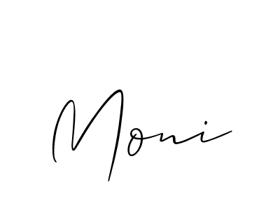 It looks lik you need a new signature style for name Moni. Design unique handwritten (Allison_Script) signature with our free signature maker in just a few clicks. Moni signature style 2 images and pictures png