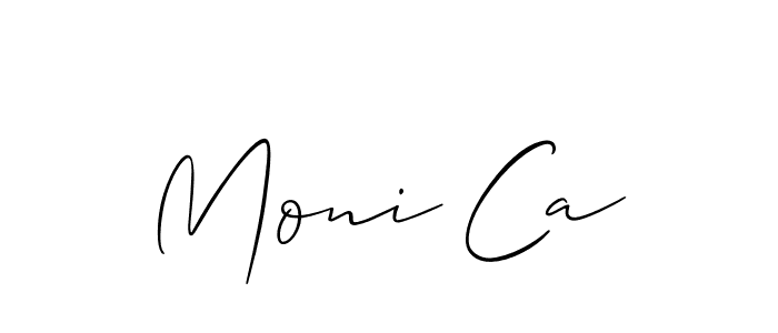 How to Draw Moni Ca signature style? Allison_Script is a latest design signature styles for name Moni Ca. Moni Ca signature style 2 images and pictures png
