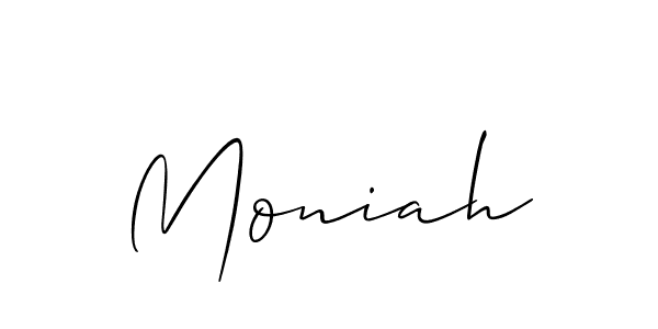 It looks lik you need a new signature style for name Moniah. Design unique handwritten (Allison_Script) signature with our free signature maker in just a few clicks. Moniah signature style 2 images and pictures png