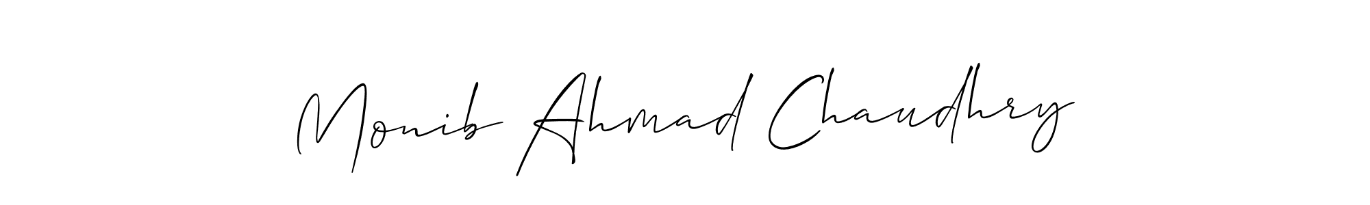 How to Draw Monib Ahmad Chaudhry signature style? Allison_Script is a latest design signature styles for name Monib Ahmad Chaudhry. Monib Ahmad Chaudhry signature style 2 images and pictures png