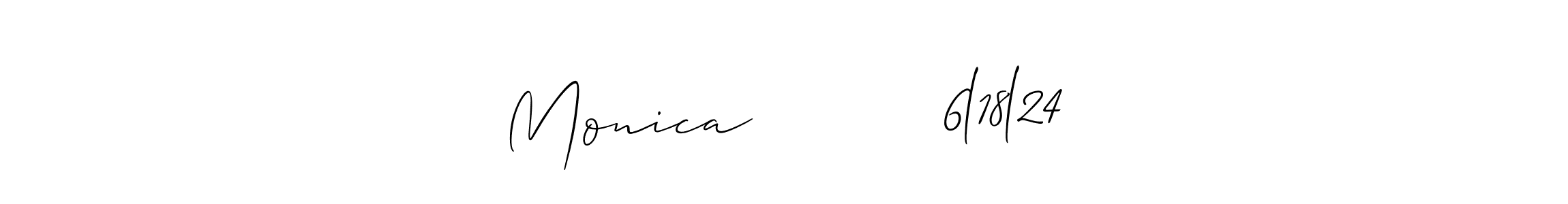 Similarly Allison_Script is the best handwritten signature design. Signature creator online .You can use it as an online autograph creator for name Monica          6l18l24. Monica          6l18l24 signature style 2 images and pictures png