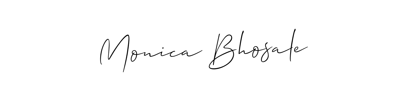 You should practise on your own different ways (Allison_Script) to write your name (Monica Bhosale) in signature. don't let someone else do it for you. Monica Bhosale signature style 2 images and pictures png