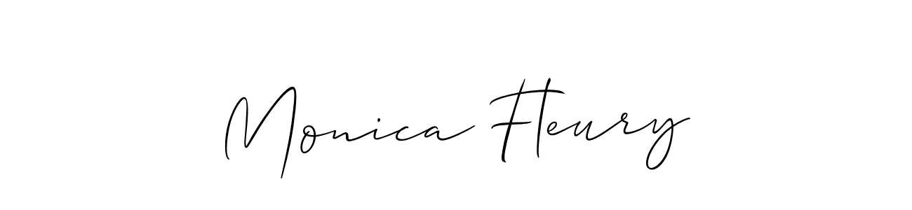 Make a beautiful signature design for name Monica Fleury. With this signature (Allison_Script) style, you can create a handwritten signature for free. Monica Fleury signature style 2 images and pictures png