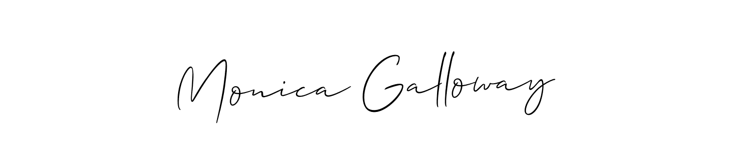 This is the best signature style for the Monica Galloway name. Also you like these signature font (Allison_Script). Mix name signature. Monica Galloway signature style 2 images and pictures png