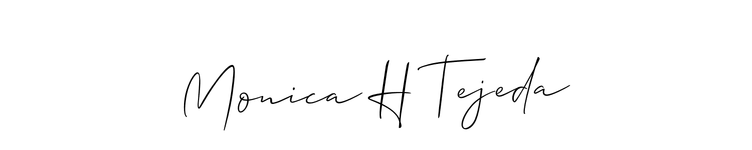 Monica H Tejeda stylish signature style. Best Handwritten Sign (Allison_Script) for my name. Handwritten Signature Collection Ideas for my name Monica H Tejeda. Monica H Tejeda signature style 2 images and pictures png