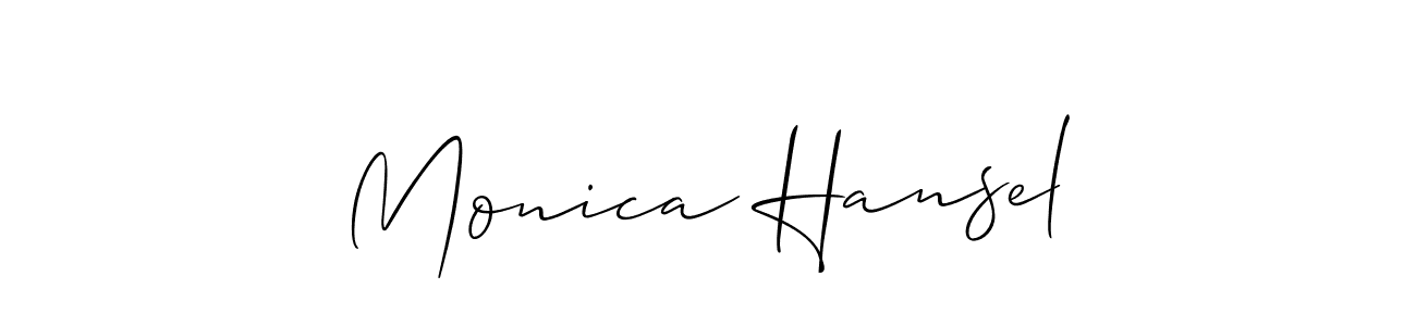 Also we have Monica Hansel name is the best signature style. Create professional handwritten signature collection using Allison_Script autograph style. Monica Hansel signature style 2 images and pictures png