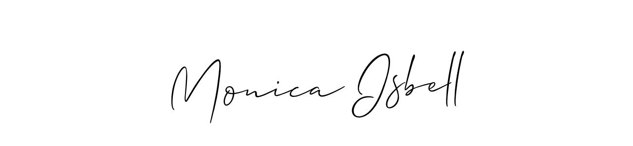 Also we have Monica Isbell name is the best signature style. Create professional handwritten signature collection using Allison_Script autograph style. Monica Isbell signature style 2 images and pictures png