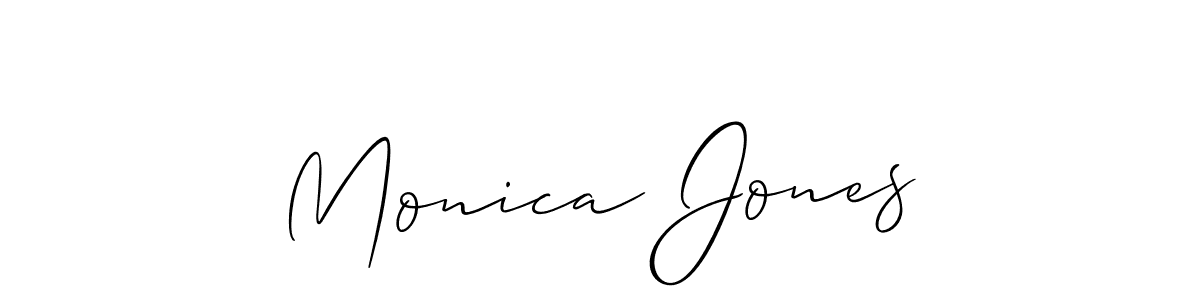 You should practise on your own different ways (Allison_Script) to write your name (Monica Jones) in signature. don't let someone else do it for you. Monica Jones signature style 2 images and pictures png