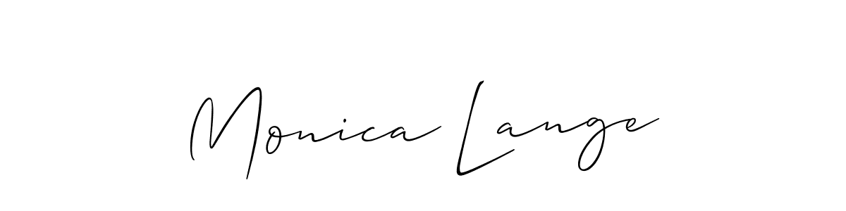 It looks lik you need a new signature style for name Monica Lange. Design unique handwritten (Allison_Script) signature with our free signature maker in just a few clicks. Monica Lange signature style 2 images and pictures png