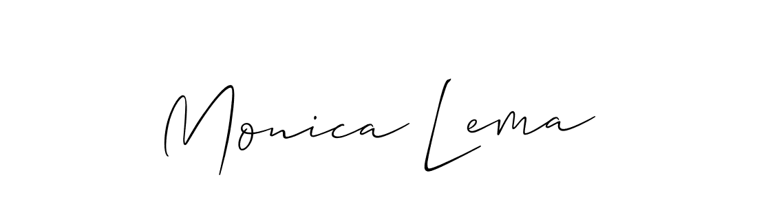 if you are searching for the best signature style for your name Monica Lema. so please give up your signature search. here we have designed multiple signature styles  using Allison_Script. Monica Lema signature style 2 images and pictures png