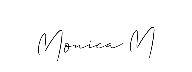 Make a short Monica M signature style. Manage your documents anywhere anytime using Allison_Script. Create and add eSignatures, submit forms, share and send files easily. Monica M signature style 2 images and pictures png