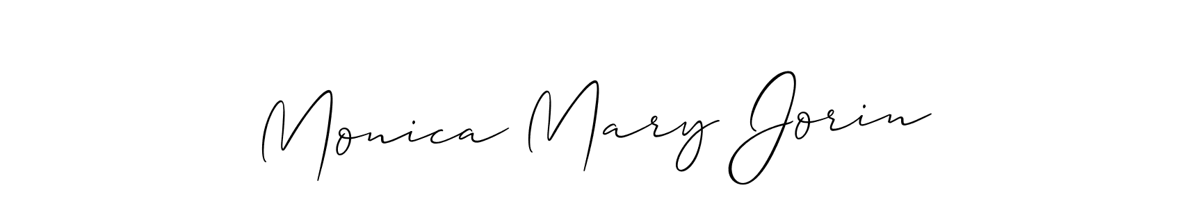 Create a beautiful signature design for name Monica Mary Jorin. With this signature (Allison_Script) fonts, you can make a handwritten signature for free. Monica Mary Jorin signature style 2 images and pictures png