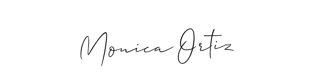 The best way (Allison_Script) to make a short signature is to pick only two or three words in your name. The name Monica Ortiz include a total of six letters. For converting this name. Monica Ortiz signature style 2 images and pictures png