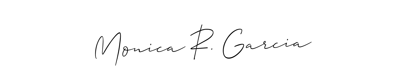 It looks lik you need a new signature style for name Monica R. Garcia. Design unique handwritten (Allison_Script) signature with our free signature maker in just a few clicks. Monica R. Garcia signature style 2 images and pictures png