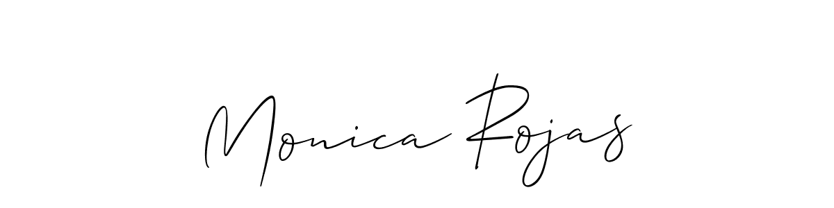 Make a beautiful signature design for name Monica Rojas. With this signature (Allison_Script) style, you can create a handwritten signature for free. Monica Rojas signature style 2 images and pictures png