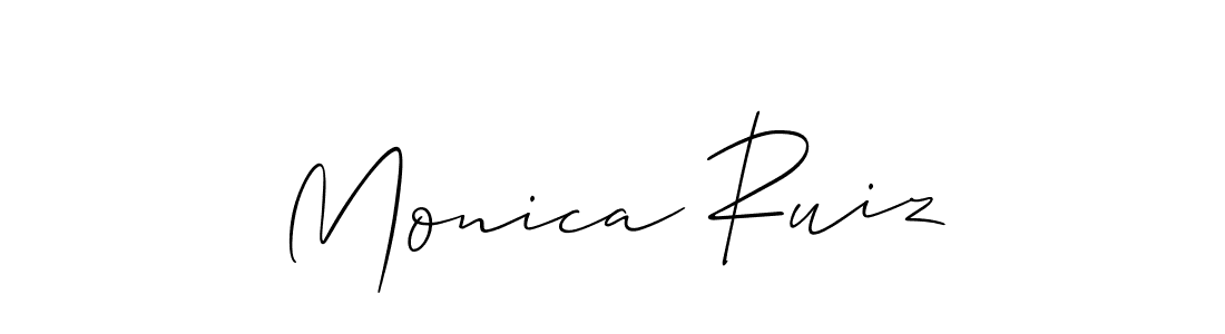 Use a signature maker to create a handwritten signature online. With this signature software, you can design (Allison_Script) your own signature for name Monica Ruiz. Monica Ruiz signature style 2 images and pictures png