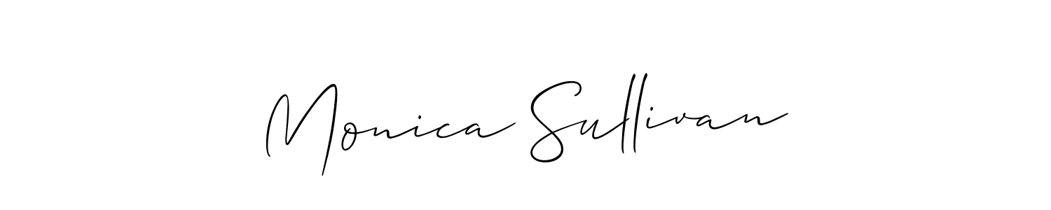 It looks lik you need a new signature style for name Monica Sullivan. Design unique handwritten (Allison_Script) signature with our free signature maker in just a few clicks. Monica Sullivan signature style 2 images and pictures png