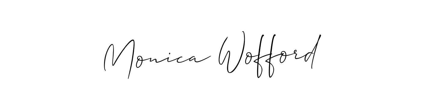 Also we have Monica Wofford name is the best signature style. Create professional handwritten signature collection using Allison_Script autograph style. Monica Wofford signature style 2 images and pictures png