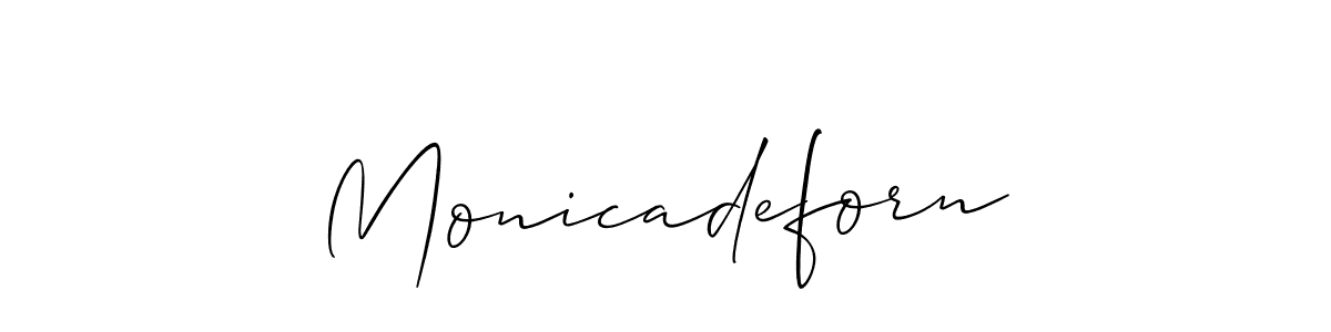 Make a short Monicadeforn signature style. Manage your documents anywhere anytime using Allison_Script. Create and add eSignatures, submit forms, share and send files easily. Monicadeforn signature style 2 images and pictures png