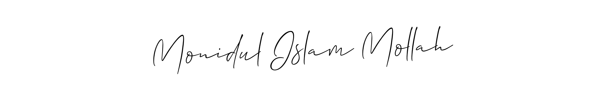 Also we have Monidul Islam Mollah name is the best signature style. Create professional handwritten signature collection using Allison_Script autograph style. Monidul Islam Mollah signature style 2 images and pictures png