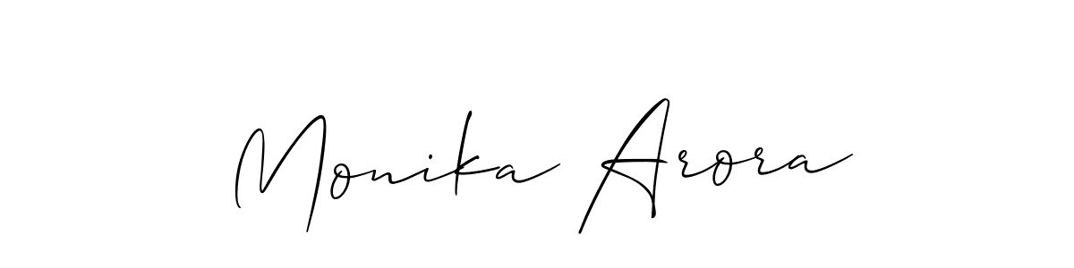 You should practise on your own different ways (Allison_Script) to write your name (Monika Arora) in signature. don't let someone else do it for you. Monika Arora signature style 2 images and pictures png