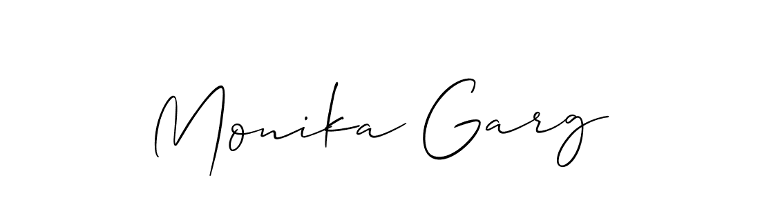 Make a short Monika Garg signature style. Manage your documents anywhere anytime using Allison_Script. Create and add eSignatures, submit forms, share and send files easily. Monika Garg signature style 2 images and pictures png