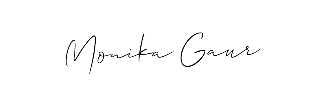 It looks lik you need a new signature style for name Monika Gaur. Design unique handwritten (Allison_Script) signature with our free signature maker in just a few clicks. Monika Gaur signature style 2 images and pictures png