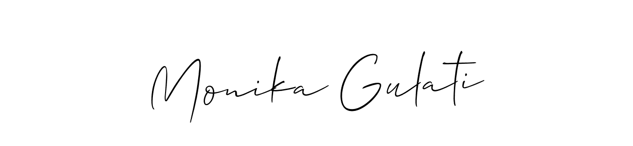 Similarly Allison_Script is the best handwritten signature design. Signature creator online .You can use it as an online autograph creator for name Monika Gulati. Monika Gulati signature style 2 images and pictures png