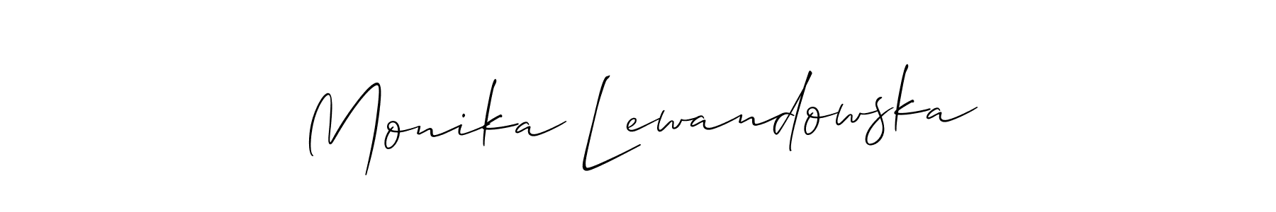Make a beautiful signature design for name Monika Lewandowska. With this signature (Allison_Script) style, you can create a handwritten signature for free. Monika Lewandowska signature style 2 images and pictures png
