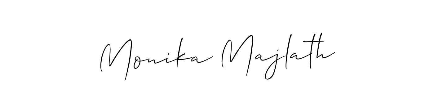 This is the best signature style for the Monika Majlath name. Also you like these signature font (Allison_Script). Mix name signature. Monika Majlath signature style 2 images and pictures png